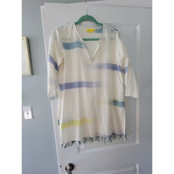 🌺 Roller Rabbit 100% Cotton Cover-Up with Tassel Hem 🌺 - Picture 1 of 5